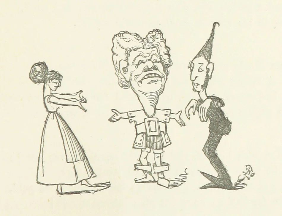 An illustration from Fifty “Bab” Ballads ... [Selected from “Bab Ballads” and “More Bab Ballads.”] With illustrations by the author, 1881, leaf 123
