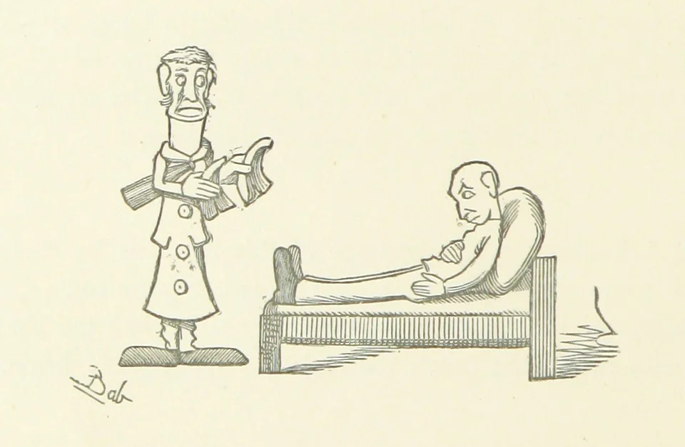 An illustration from Fifty “Bab” Ballads ... [Selected from “Bab Ballads” and “More Bab Ballads.”] With illustrations by the author, 1881, leaf 126