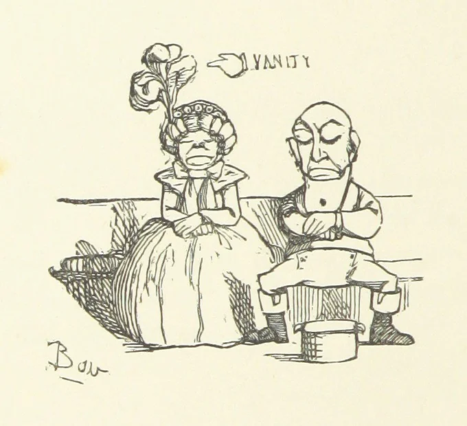 An illustration from Fifty “Bab” Ballads ... [Selected from “Bab Ballads” and “More Bab Ballads.”] With illustrations by the author, 1881, leaf 138