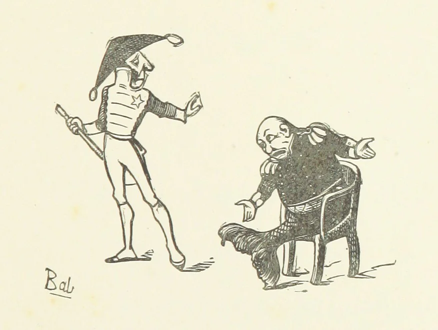 An illustration from Fifty “Bab” Ballads ... [Selected from “Bab Ballads” and “More Bab Ballads.”] With illustrations by the author, 1881, leaf 151