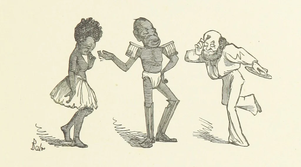 An illustration from Fifty “Bab” Ballads ... [Selected from “Bab Ballads” and “More Bab Ballads.”] With illustrations by the author, 1881, leaf 165