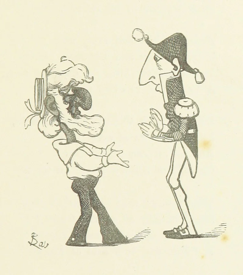 An illustration from Fifty “Bab” Ballads ... [Selected from “Bab Ballads” and “More Bab Ballads.”] With illustrations by the author, 1881, leaf 17