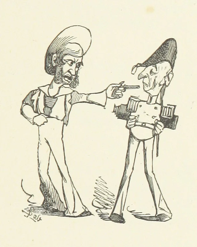 An illustration from Fifty “Bab” Ballads ... [Selected from “Bab Ballads” and “More Bab Ballads.”] With illustrations by the author, 1881, leaf 171