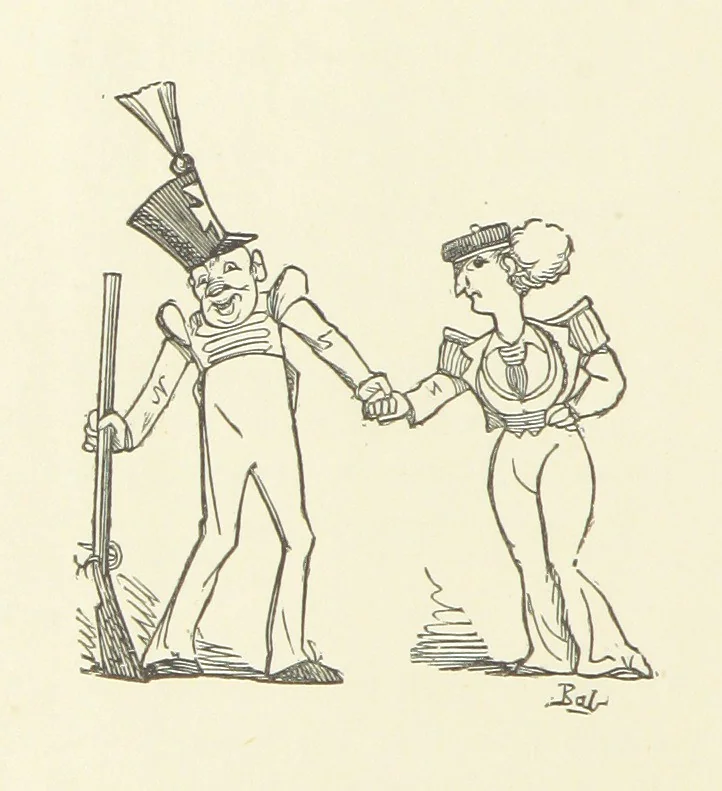 An illustration from Fifty “Bab” Ballads ... [Selected from “Bab Ballads” and “More Bab Ballads.”] With illustrations by the author, 1881, leaf 176