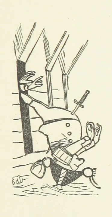 An illustration from Fifty “Bab” Ballads ... [Selected from “Bab Ballads” and “More Bab Ballads.”] With illustrations by the author, 1881, leaf 181