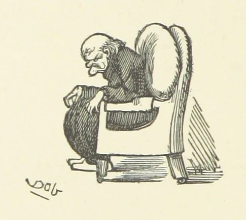 An illustration from Fifty “Bab” Ballads ... [Selected from “Bab Ballads” and “More Bab Ballads.”] With illustrations by the author, 1881, leaf 184