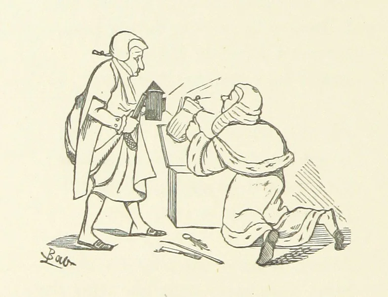 An illustration from Fifty “Bab” Ballads ... [Selected from “Bab Ballads” and “More Bab Ballads.”] With illustrations by the author, 1881, leaf 190