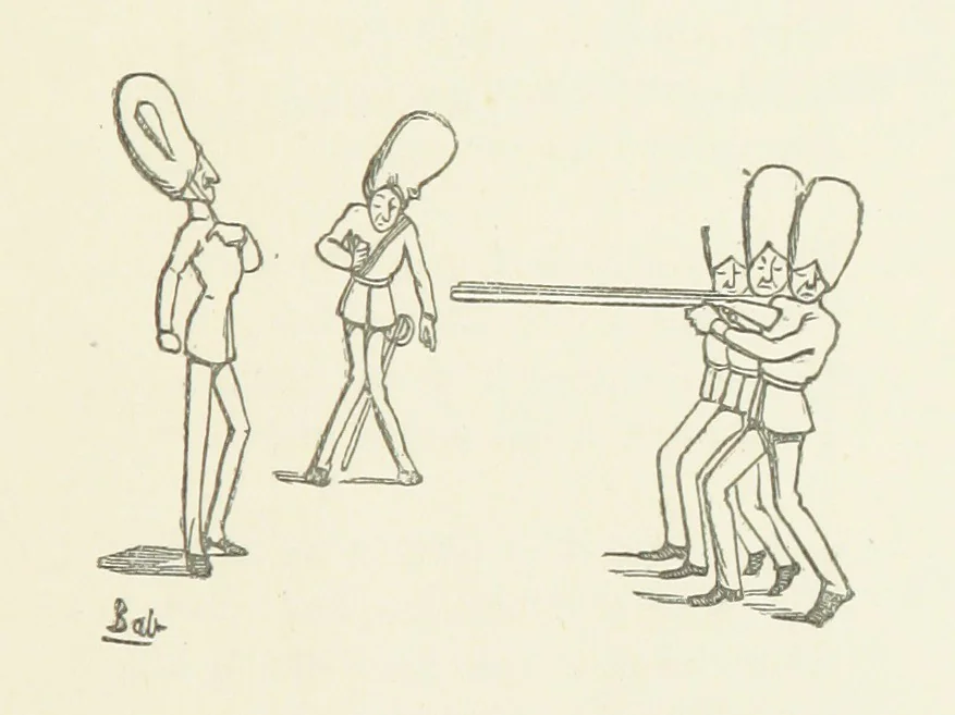 An illustration from Fifty “Bab” Ballads ... [Selected from “Bab Ballads” and “More Bab Ballads.”] With illustrations by the author, 1881, leaf 191