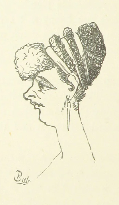 An illustration from Fifty “Bab” Ballads ... [Selected from “Bab Ballads” and “More Bab Ballads.”] With illustrations by the author, 1881, leaf 20