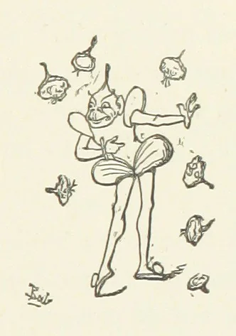 An illustration from Fifty “Bab” Ballads ... [Selected from “Bab Ballads” and “More Bab Ballads.”] With illustrations by the author, 1881, leaf 203