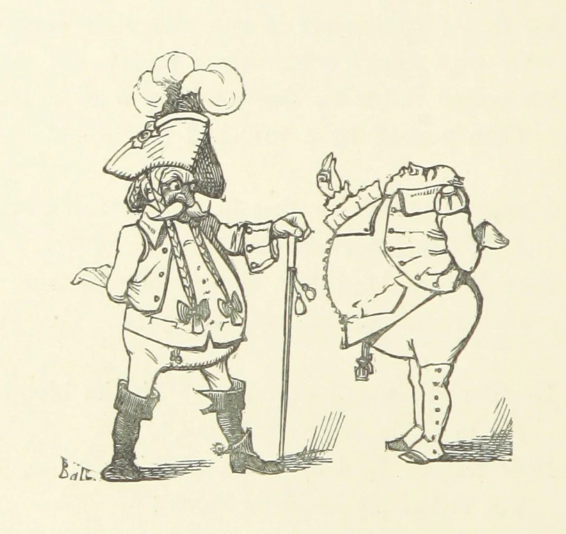 An illustration from Fifty “Bab” Ballads ... [Selected from “Bab Ballads” and “More Bab Ballads.”] With illustrations by the author, 1881, leaf 206