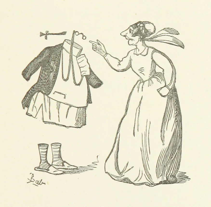 An illustration from Fifty “Bab” Ballads ... [Selected from “Bab Ballads” and “More Bab Ballads.”] With illustrations by the author, 1881, leaf 217