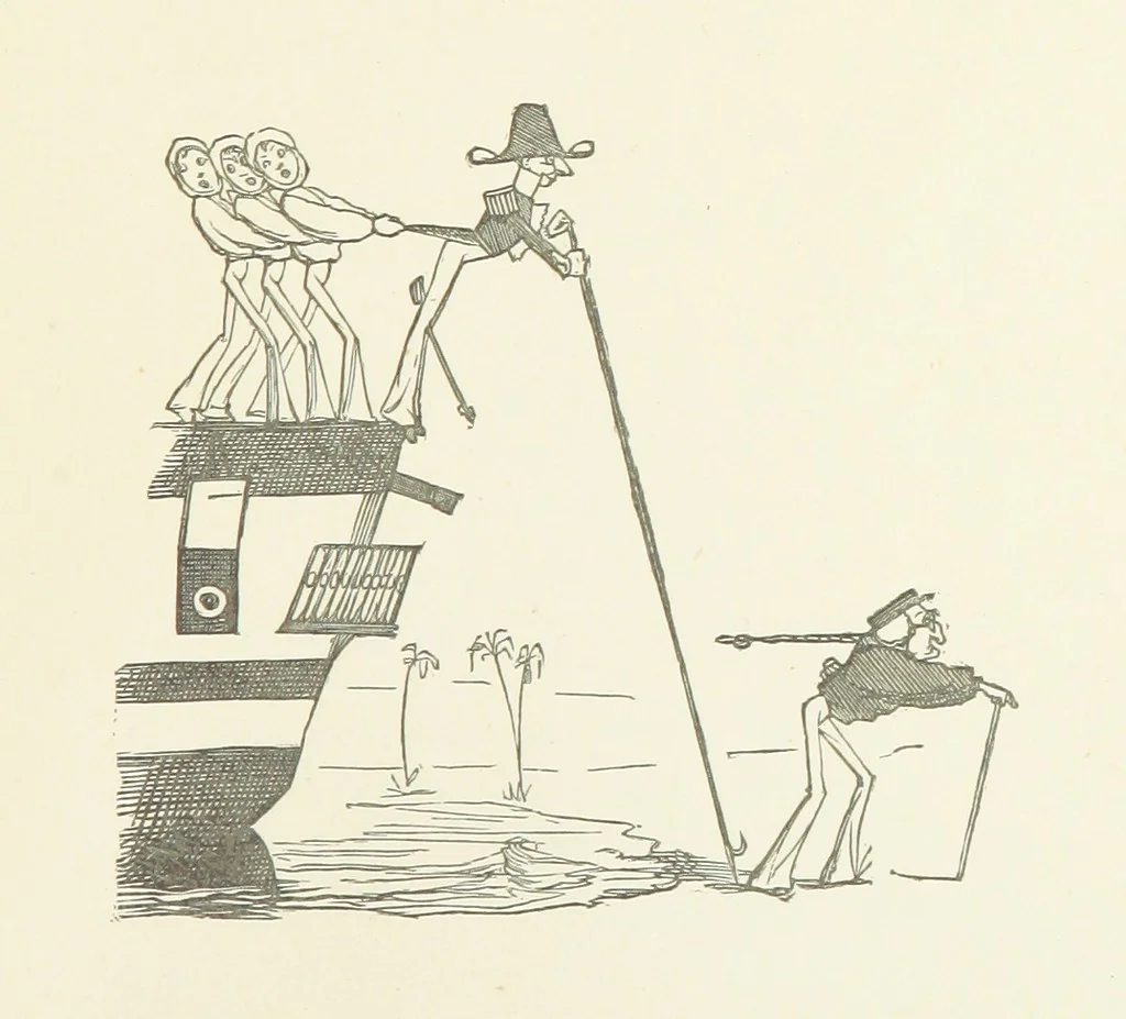 An illustration from Fifty “Bab” Ballads ... [Selected from “Bab Ballads” and “More Bab Ballads.”] With illustrations by the author, 1881, leaf 223