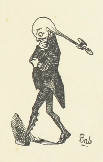 An illustration from Fifty “Bab” Ballads ... [Selected from “Bab Ballads” and “More Bab Ballads.”] With illustrations by the author, 1881, leaf 23