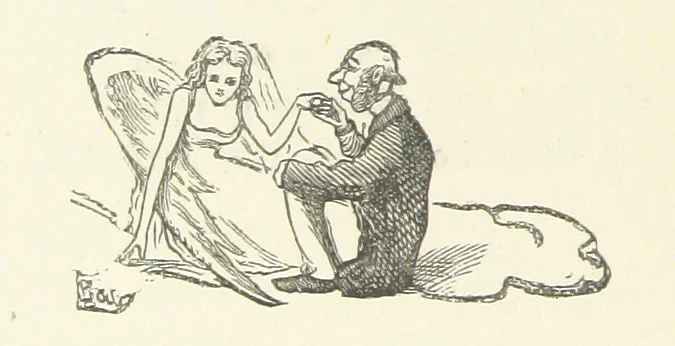 An illustration from Fifty “Bab” Ballads ... [Selected from “Bab Ballads” and “More Bab Ballads.”] With illustrations by the author, 1881, leaf 230