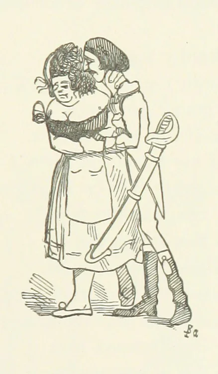 An illustration from Fifty “Bab” Ballads ... [Selected from “Bab Ballads” and “More Bab Ballads.”] With illustrations by the author, 1881, leaf 241
