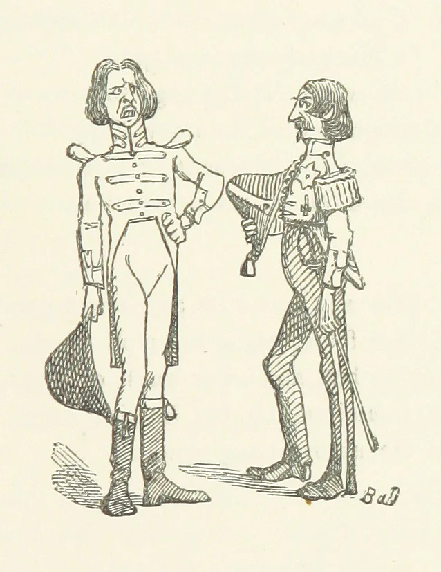 An illustration from Fifty “Bab” Ballads ... [Selected from “Bab Ballads” and “More Bab Ballads.”] With illustrations by the author, 1881, leaf 243