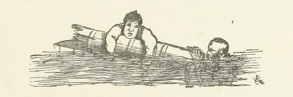An illustration from Fifty “Bab” Ballads ... [Selected from “Bab Ballads” and “More Bab Ballads.”] With illustrations by the author, 1881, leaf 247