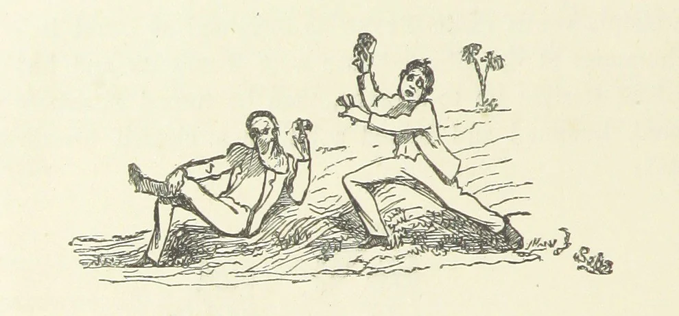 An illustration from Fifty “Bab” Ballads ... [Selected from “Bab Ballads” and “More Bab Ballads.”] With illustrations by the author, 1881, leaf 250