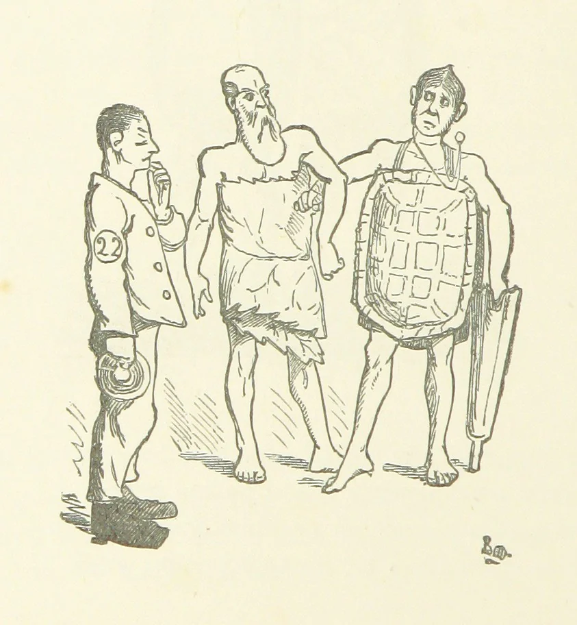 An illustration from Fifty “Bab” Ballads ... [Selected from “Bab Ballads” and “More Bab Ballads.”] With illustrations by the author, 1881, leaf 252