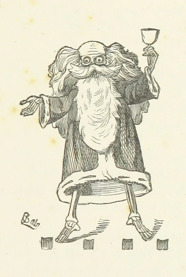 An illustration from Fifty “Bab” Ballads ... [Selected from “Bab Ballads” and “More Bab Ballads.”] With illustrations by the author, 1881, leaf 255