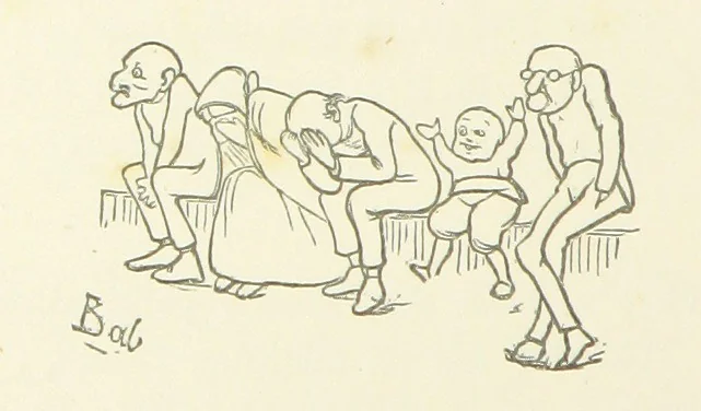 An illustration from Fifty “Bab” Ballads ... [Selected from “Bab Ballads” and “More Bab Ballads.”] With illustrations by the author, 1881, leaf 256