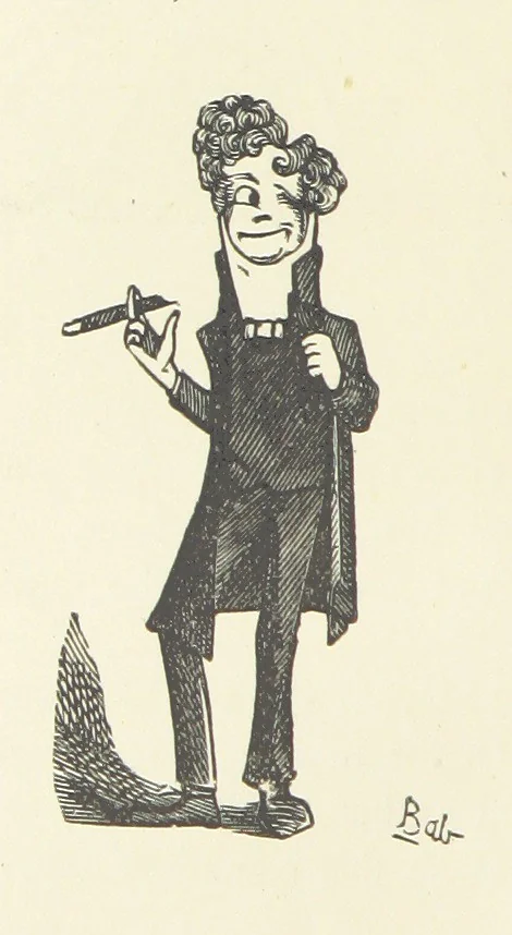 An illustration from Fifty “Bab” Ballads ... [Selected from “Bab Ballads” and “More Bab Ballads.”] With illustrations by the author, 1881, leaf 26