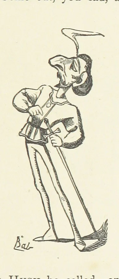 An illustration from Fifty “Bab” Ballads ... [Selected from “Bab Ballads” and “More Bab Ballads.”] With illustrations by the author, 1881, leaf 35