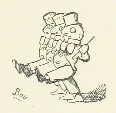 An illustration from Fifty “Bab” Ballads ... [Selected from “Bab Ballads” and “More Bab Ballads.”] With illustrations by the author, 1881, leaf 43