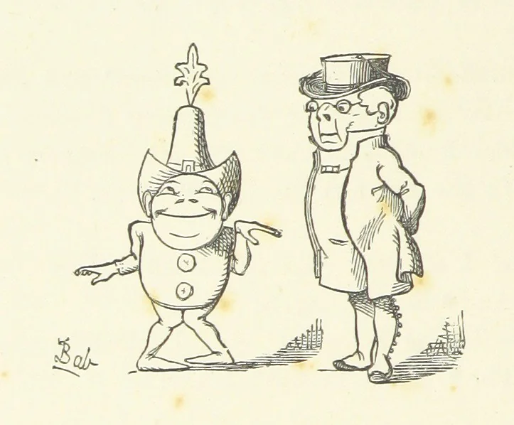 An illustration from Fifty “Bab” Ballads ... [Selected from “Bab Ballads” and “More Bab Ballads.”] With illustrations by the author, 1881, leaf 52
