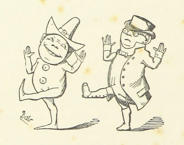 An illustration from Fifty “Bab” Ballads ... [Selected from “Bab Ballads” and “More Bab Ballads.”] With illustrations by the author, 1881, leaf 54