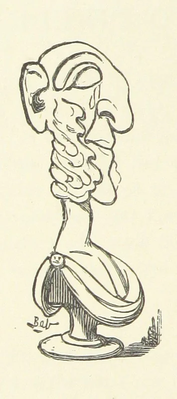 An illustration from Fifty “Bab” Ballads ... [Selected from “Bab Ballads” and “More Bab Ballads.”] With illustrations by the author, 1881, leaf 64