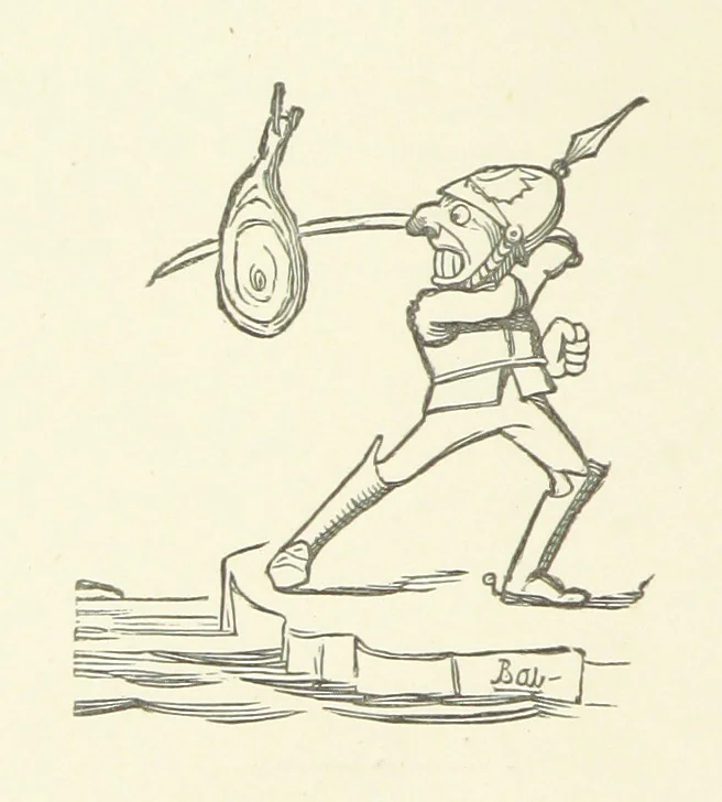 An illustration from Fifty “Bab” Ballads ... [Selected from “Bab Ballads” and “More Bab Ballads.”] With illustrations by the author, 1881, leaf 70