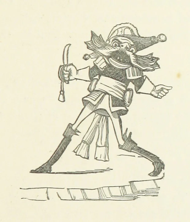 An illustration from Fifty “Bab” Ballads ... [Selected from “Bab Ballads” and “More Bab Ballads.”] With illustrations by the author, 1881, leaf 71