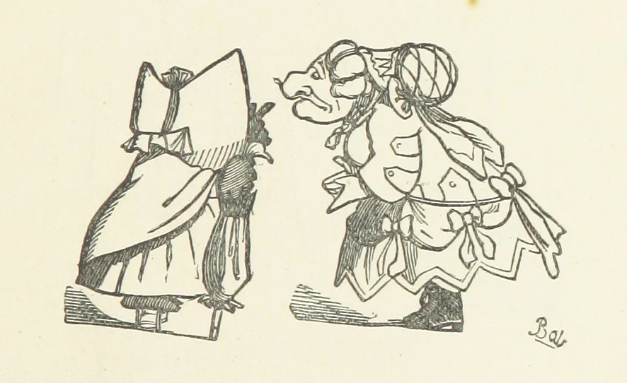 An illustration from Fifty “Bab” Ballads ... [Selected from “Bab Ballads” and “More Bab Ballads.”] With illustrations by the author, 1881, leaf 73