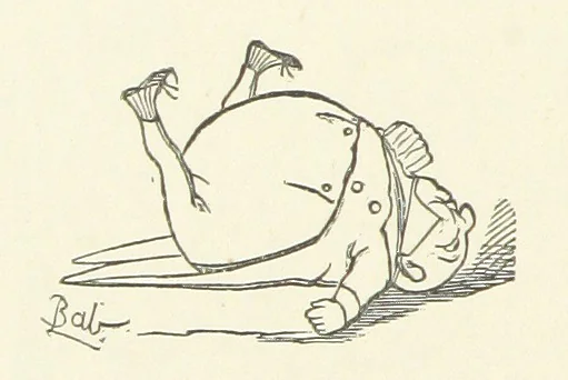 An illustration from Fifty “Bab” Ballads ... [Selected from “Bab Ballads” and “More Bab Ballads.”] With illustrations by the author, 1881, leaf 80