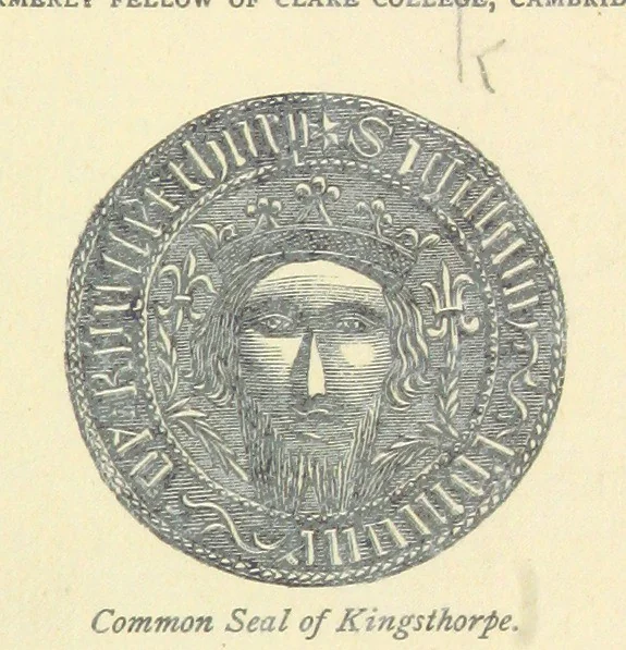 An illustration from Kingsthorpiana; or, Researches in a Church Chest. Being a calendar of old documents now existing in the church chest of Kingsthorpe, near Northampton, with a selection of the MSS., printed in full, and extracts from others. Edited by J. H. Glover, 1883, leaf 9