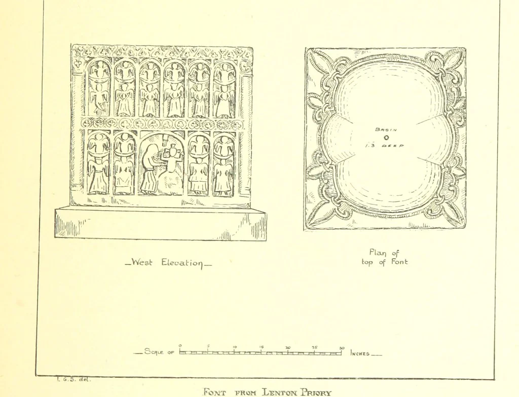 An illustration from The history of the parish and Priory of Lenton, in the county of Nottingham, 1884, leaf 313