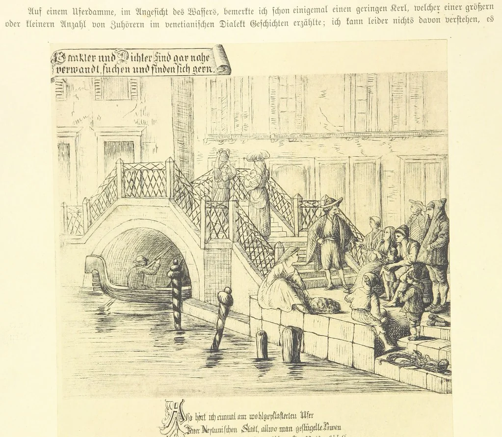 An illustration from Goethe's Italienische Reise. Mit 318 Illustrationen ... von J. von Kahle. Eingeleitet von ... H. Düntzer, 1885, leaf 102