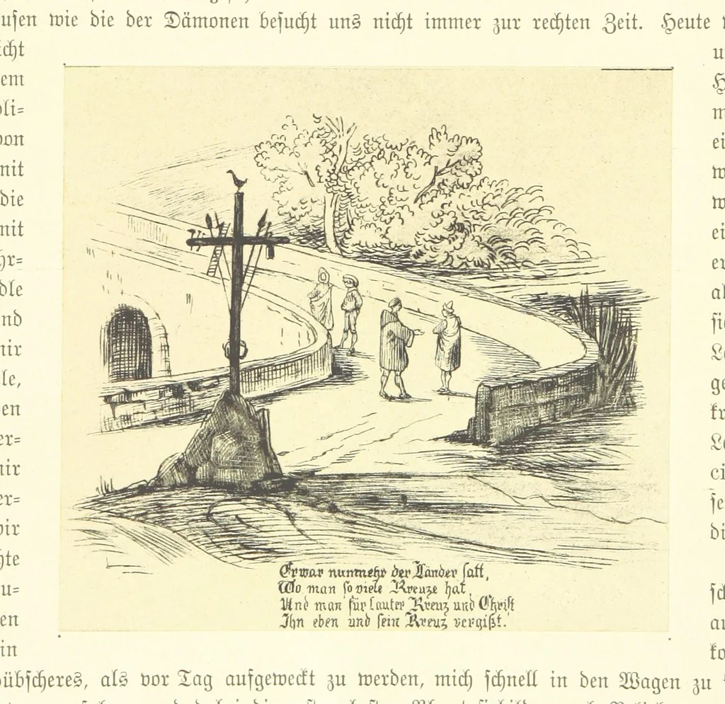 An illustration from Goethe's Italienische Reise. Mit 318 Illustrationen ... von J. von Kahle. Eingeleitet von ... H. Düntzer, 1885, leaf 140
