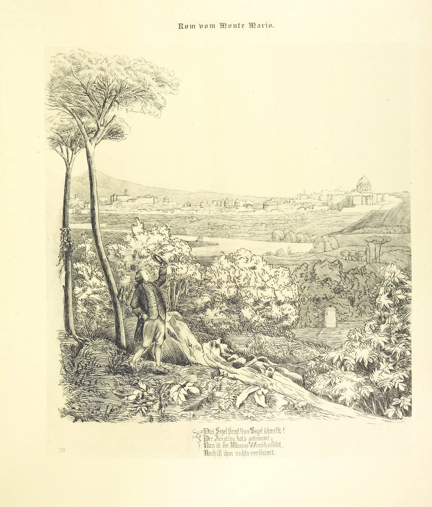 An illustration from Goethe's Italienische Reise. Mit 318 Illustrationen ... von J. von Kahle. Eingeleitet von ... H. Düntzer, 1885, leaf 143