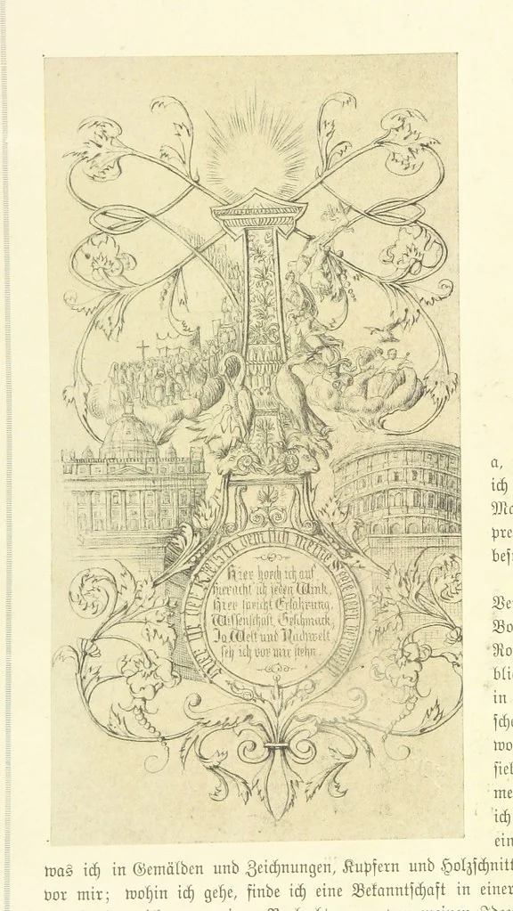 An illustration from Goethe's Italienische Reise. Mit 318 Illustrationen ... von J. von Kahle. Eingeleitet von ... H. Düntzer, 1885, leaf 148
