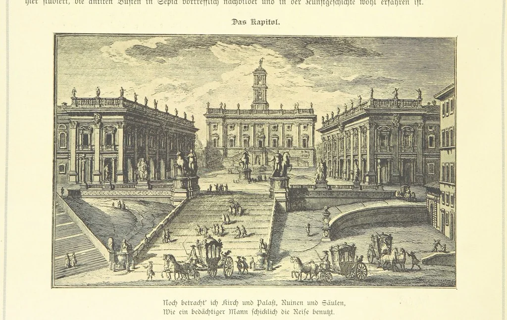 An illustration from Goethe's Italienische Reise. Mit 318 Illustrationen ... von J. von Kahle. Eingeleitet von ... H. Düntzer, 1885, leaf 152