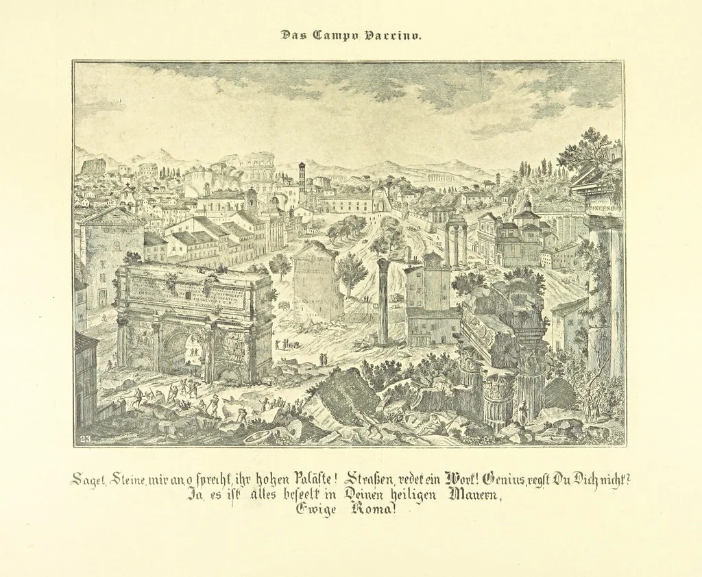 An illustration from Goethe's Italienische Reise. Mit 318 Illustrationen ... von J. von Kahle. Eingeleitet von ... H. Düntzer, 1885, leaf 153