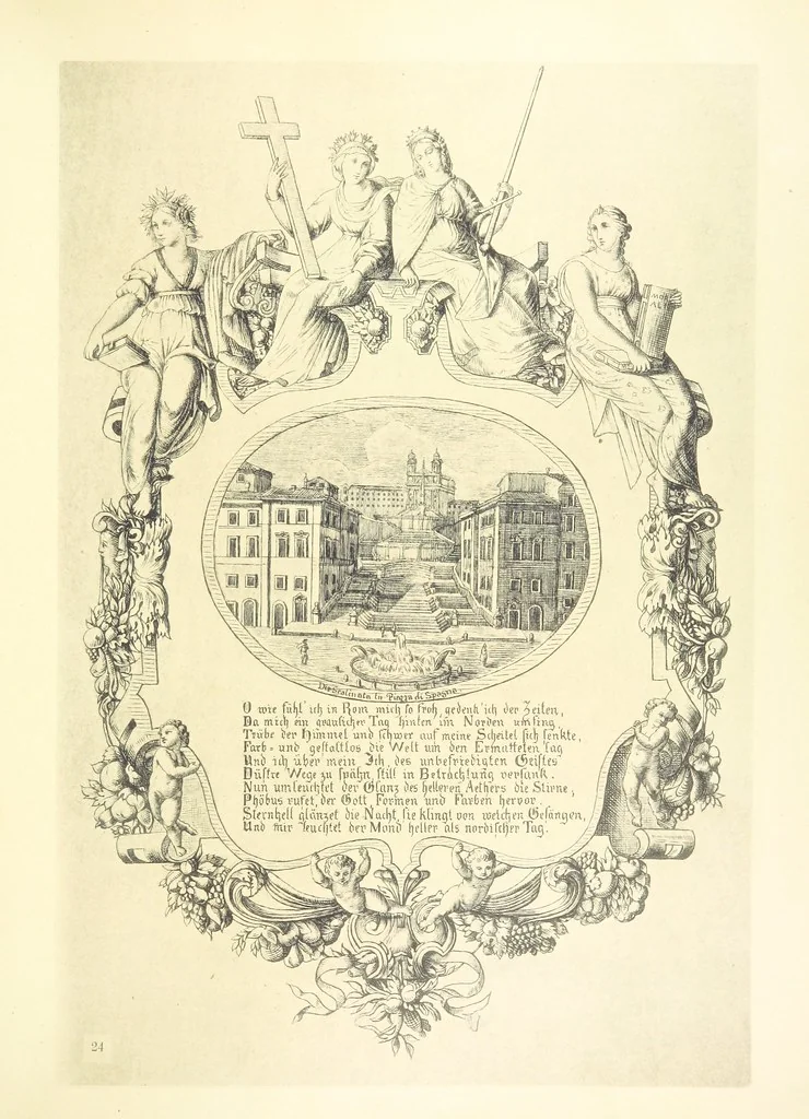 An illustration from Goethe's Italienische Reise. Mit 318 Illustrationen ... von J. von Kahle. Eingeleitet von ... H. Düntzer, 1885, leaf 155