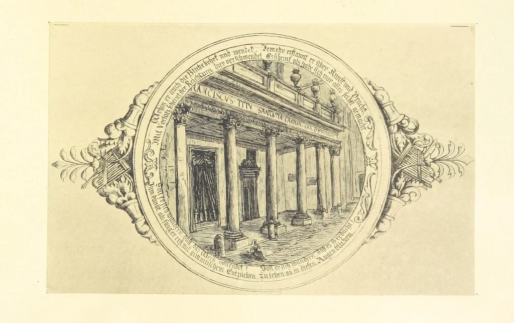 An illustration from Goethe's Italienische Reise. Mit 318 Illustrationen ... von J. von Kahle. Eingeleitet von ... H. Düntzer, 1885, leaf 171