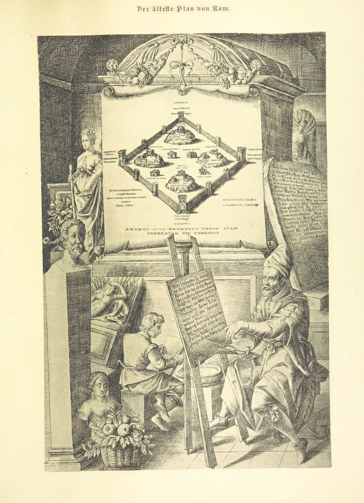 An illustration from Goethe's Italienische Reise. Mit 318 Illustrationen ... von J. von Kahle. Eingeleitet von ... H. Düntzer, 1885, leaf 203