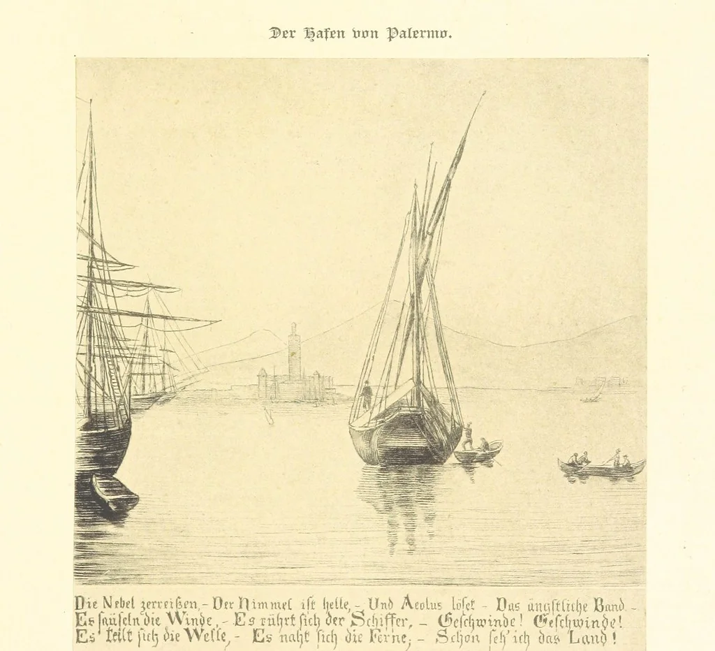 An illustration from Goethe's Italienische Reise. Mit 318 Illustrationen ... von J. von Kahle. Eingeleitet von ... H. Düntzer, 1885, leaf 277