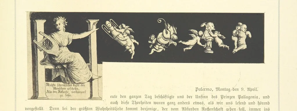 An illustration from Goethe's Italienische Reise. Mit 318 Illustrationen ... von J. von Kahle. Eingeleitet von ... H. Düntzer, 1885, leaf 289
