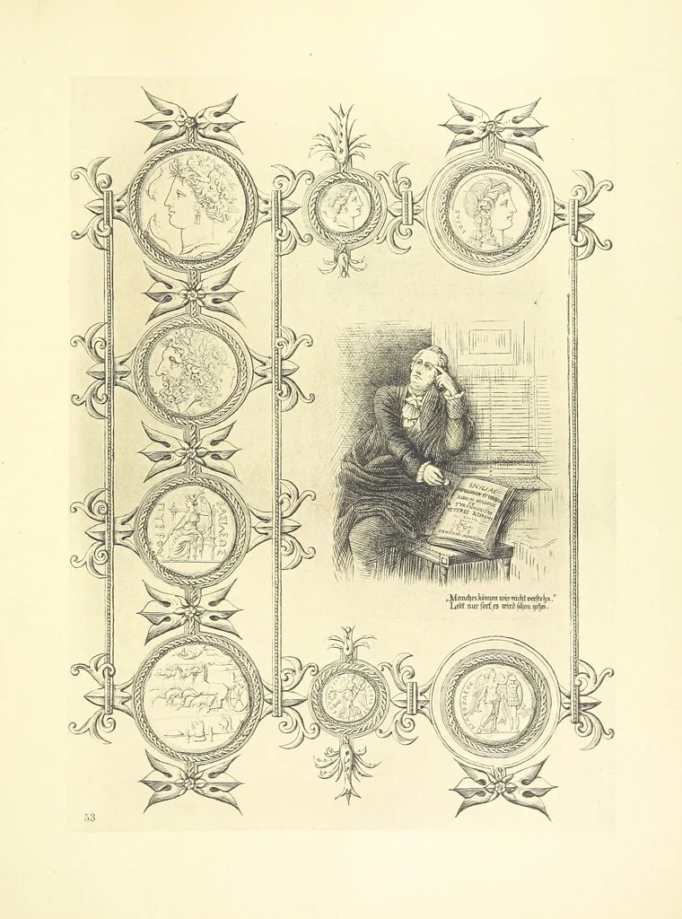 An illustration from Goethe's Italienische Reise. Mit 318 Illustrationen ... von J. von Kahle. Eingeleitet von ... H. Düntzer, 1885, leaf 295